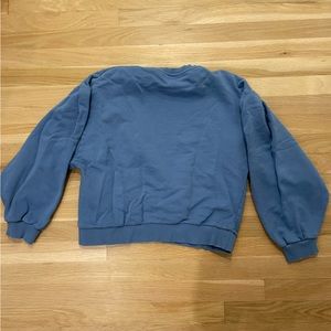 Wera Blue Balloon Sleeve Sweatshirt
